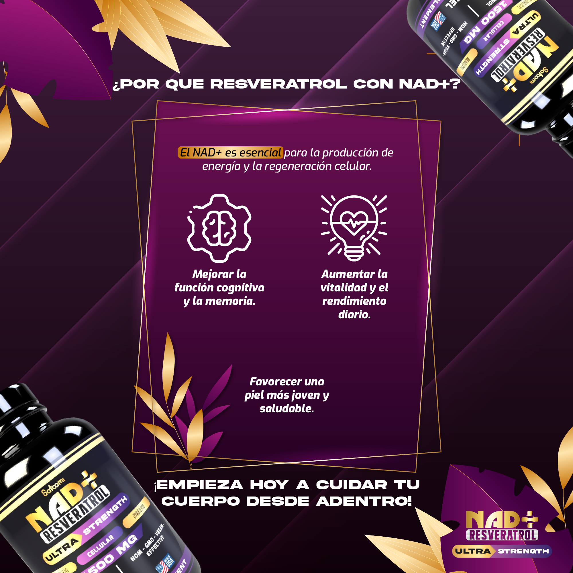 Miniatura 4 de NAD+ Resveratrol con Serum+E